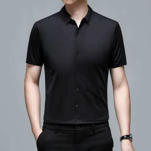 남자 반팔 와이셔츠 여름 셔츠 구김없는 세미캐주얼