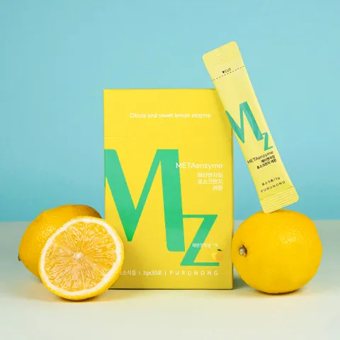 푸르농 탄수화물 단백질 분해효소 크런치 레몬맛 1박스 (3gx30포)