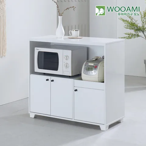 우아미가구 모노 커브 렌지대 전자렌지수납장 JD5051