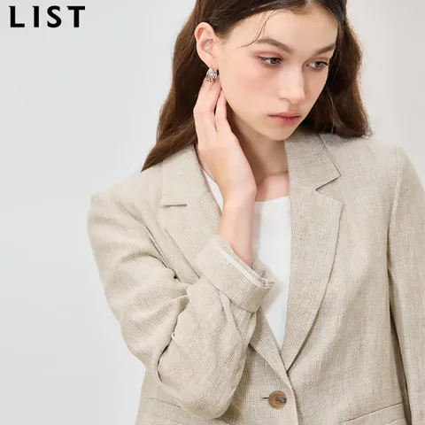 (LIST)] 품격있는 린넨소재 글렌 크롭 재킷 (택가격: 358000원)