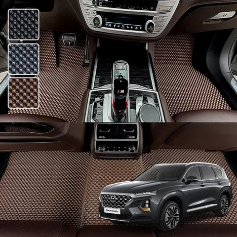 싼타페TM 전용 3D 엠보싱 차세대 고무매트 1열2열3열 세트 (2012.3~2018.2) 싼타페TM 전용 엠보싱