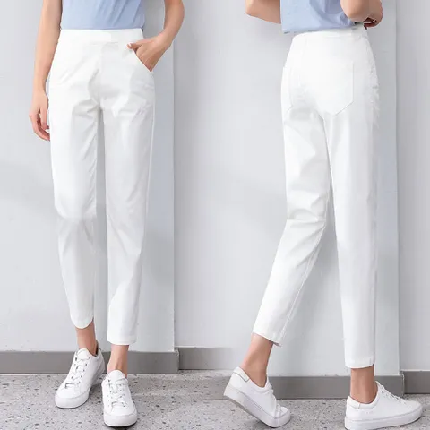 힙제이 (S~XL) 여름팬츠 린넨 9부 슬랙스 일자 9부바지 여성 면혼방 냉장고바지