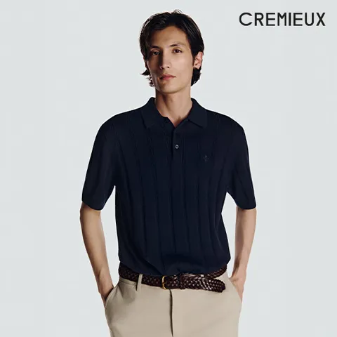 26SS 워셔블 수피마 코튼 100% 케이블 카라 니트 2종