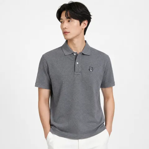 PM00210KP0001 H131 그레이 폭스 헤드 패치 폴로 남성 반팔티_i0650659