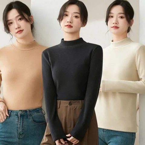 티셔츠 안감 나시 레이스 티셔츠 하프 기모 긴팔 여성 여성롱 형광 무지 맨투맨 여성봄