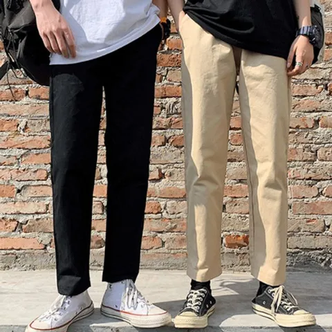 남자면바지 캐주얼팬츠 일자핏 밴딩팬츠