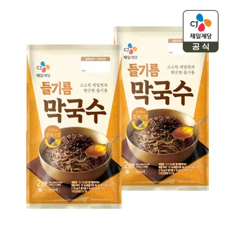 CJ 고소한 들기름막국수 356g x2개
