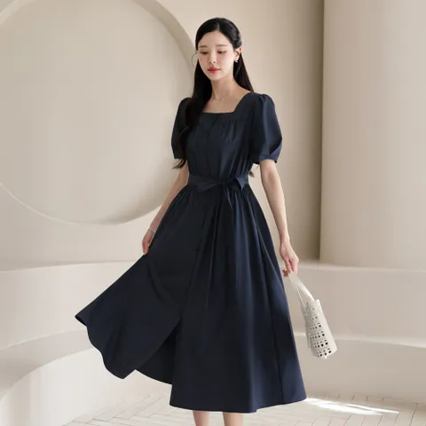 (~XXL까지) 마디온 스퀘어 셔링 밴딩 벨트 원피스 여름 하객룩 오피스룩 데이트 모임 미시 빅사이즈