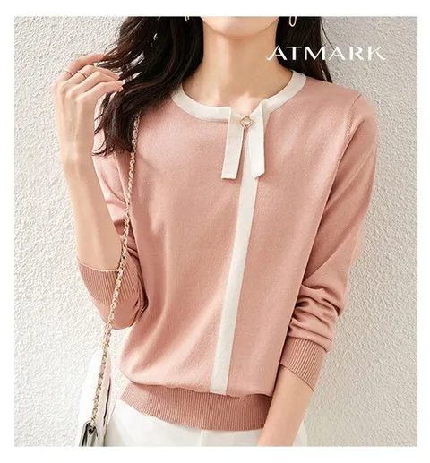 ATMARK 로맨틱배색니트_AA36KN035G