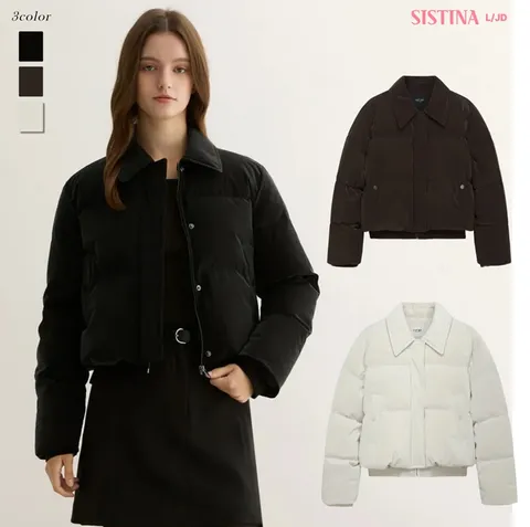 시스티나 덕다운 카라 숏 점퍼 1