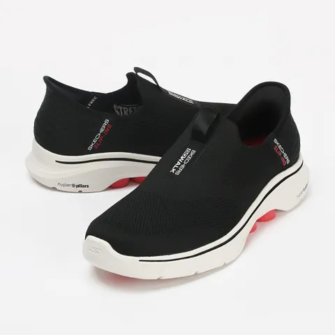 [정가 135,200원] 스케쳐스 운동화 고워크7 남성 슬립온 블랙/화이트 216641BKW