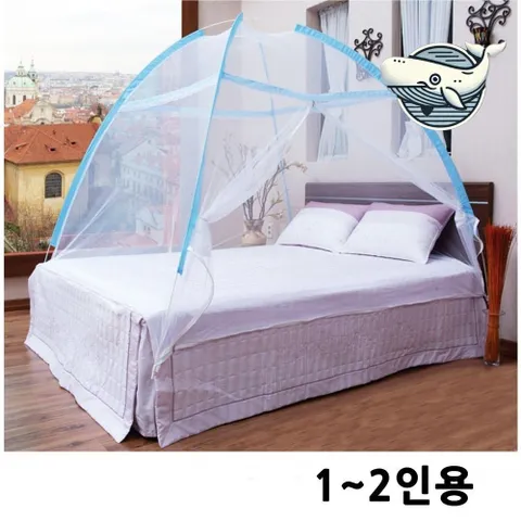 간편한 원터치 모기장 침대용 실내용 침대모기장 침대모기장 사각모기장 모기장