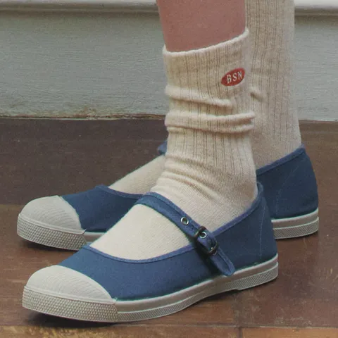 [24FW] BABIES MARY JANE - GREY BLUE