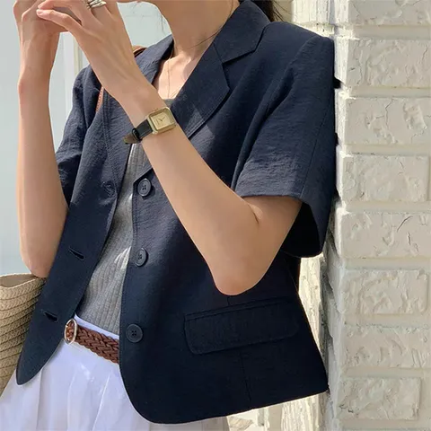 [하프클럽/패션시그널]썸머싱글3버튼 반팔 자켓 F33E80