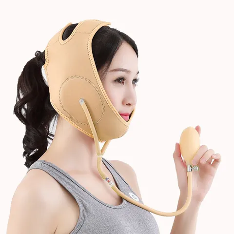 V라인 얼굴밴드 공기압박 리프팅 얼굴마사지 얼굴주름 얼굴탄력 사각턱 이중턱 공기주입