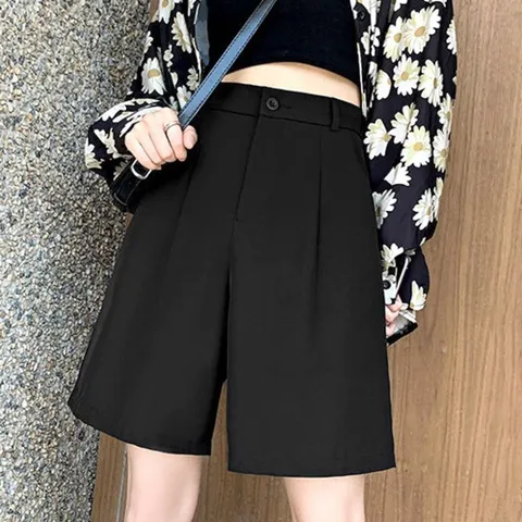 봄여름 핀턱반바지 라운딩 정장 골프바지 연습장용 여성반바지 여자반바지 봄반바지