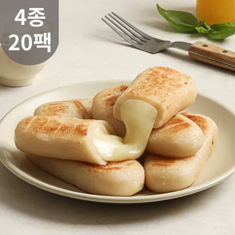 저당 곤약현미 떡마리 4종 20팩 / 키토 저당떡 치즈떡볶이