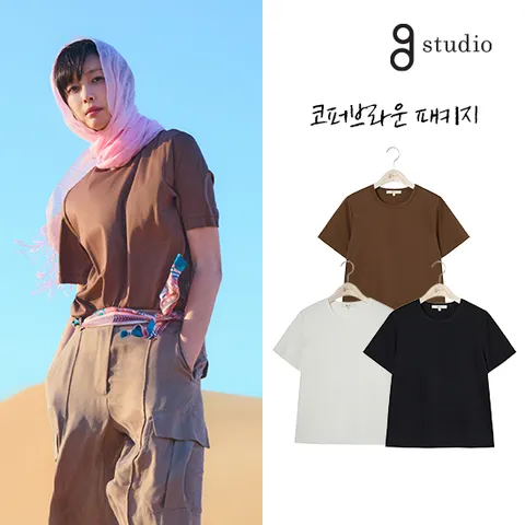 26SS 이집트 GIZA 티셔츠 3종 (코퍼브라운 패키지)