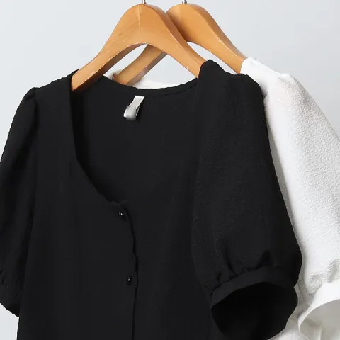 스윗 스퀘어넥 블라우스 207I908S 빅사이즈 여성의류