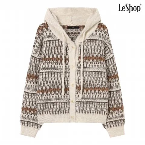 정상가:99,000원 ㅣ 노르딕 후드 버튼 니트 가디건 (DP4CK018A)