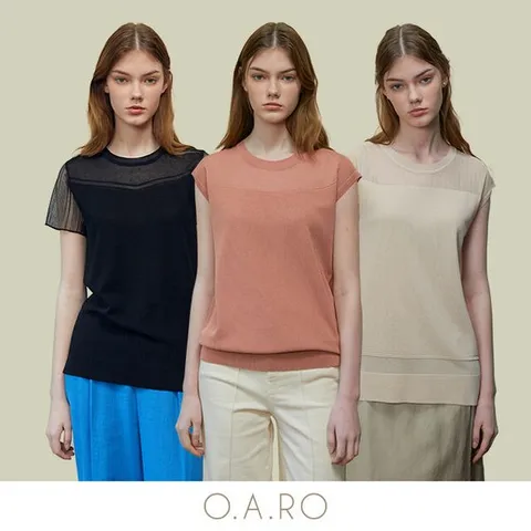 [하프클럽] (핫썸머 초)  인견 니트 탑 3종