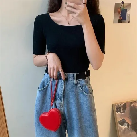 [JHQRLKZY_4B]매력적인 가방 데일리 직장인 오버핏 반팔 (24144551A)