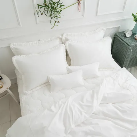 에스데코 프릴 내추럴 광목 바이오워싱 30수면 이불침구세트 SK