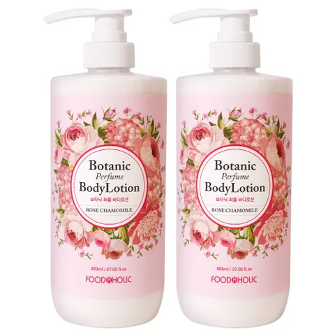 1+1  보타닉 퍼퓸 바디로션 로즈 캐모마일 800ml/향이좋은 대용량 바디밀크