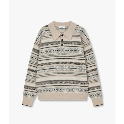 [톰보이] 셔츠카라 노르딕패턴 풀오버 니트 9104452887 428519