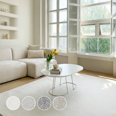 [한일카페트] 트위드 먼지없는 사이잘룩 사계절 거실 러그 5size 4color