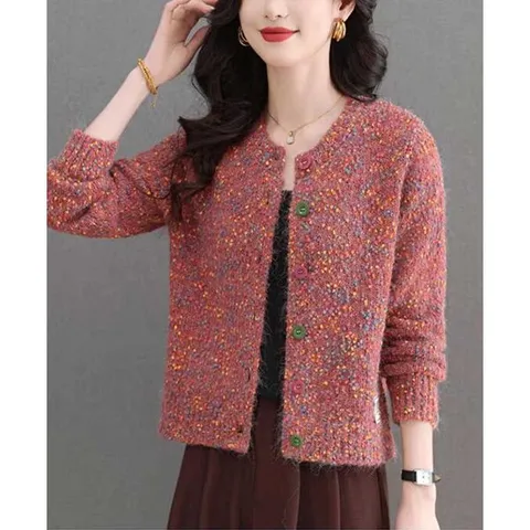 [하프클럽/브이너스]클래싱아-꽃 무늬 원사 가디건