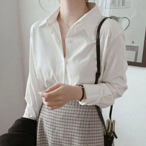 [하프클럽/모노무드] 화이트 여성 캐주얼 블랙 정장 필수템 캐주얼 스타일