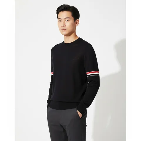 MKA412A RWB 파인 메리노 울 암밴드 풀오버 니트