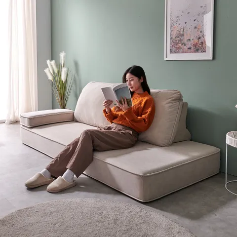 뉴 아이클린 패브릭 3인 모듈 좌식소파 착불