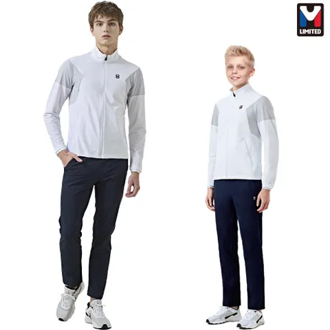 주니어 남성 스판 츄리닝 런닝복 트레이닝셋업 세트 WH