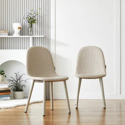 준 패브릭 체어 베이지