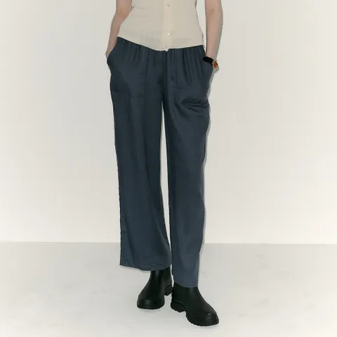 AR_Minimal linen wide pants