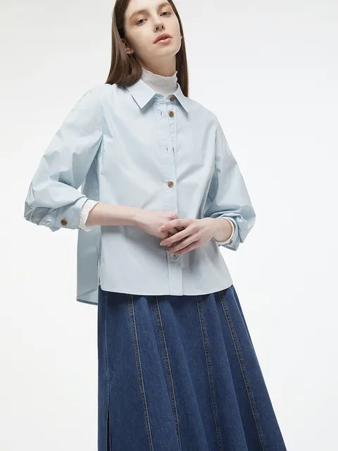 볼륨소매 셔츠 블라우스 Z221MSC101