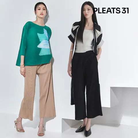 [하프클럽/플리츠31](수정샵)일자핏 NEW 세골 플리츠팬츠1종