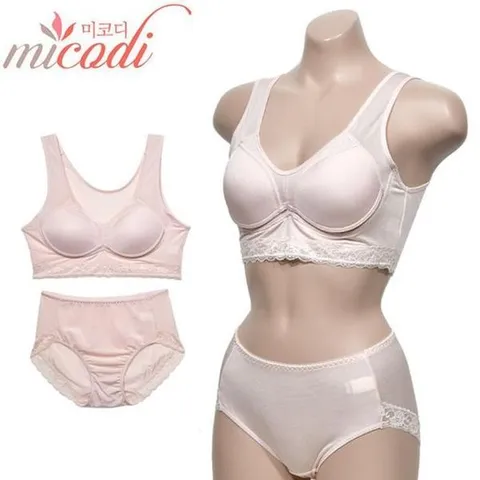 [하프클럽/셀러허브_여성트랜드패션]ONM 하고 쾌적한 착용감의 풍기인견 몰드 탑 브라팬티세트