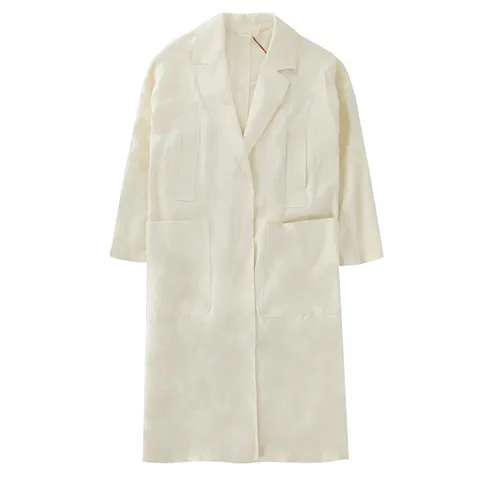 23FW FIGURA 린넨 벨티드 롱코트 에크루 2361210331 001