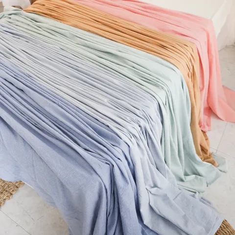 [레브라이프] 멜란 워싱 깨알 체크 면 여름 이불 세트-8컬러