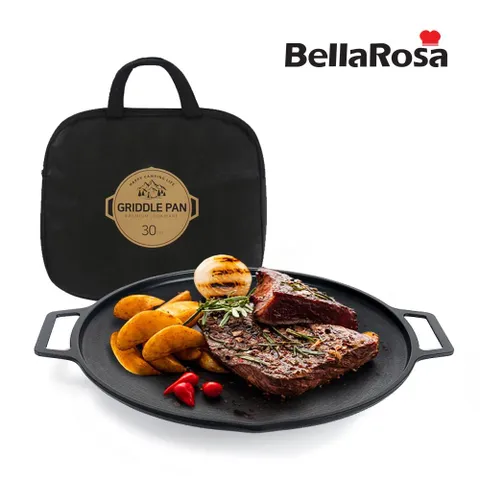 (벨라로사)국내산 IH그리들팬 30cm 고기불판+전용가방 솥뚜껑팬 구이팬 그릴팬 고기불판