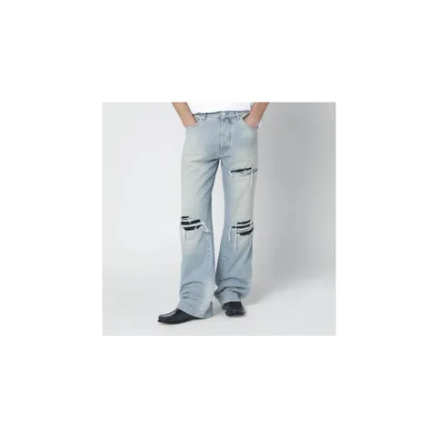 AMIRI AMBMJE1026DE/XM_AMIRI-575 미스트 인디고의 찢어진 청바지
