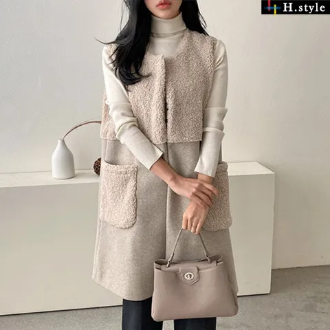 [하프클럽] WG/램보아베스트/밍크/조끼/양털