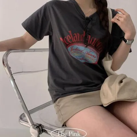 [브리치]  / 조이 루즈핏 빈티지 프린팅 모달 반팔티
