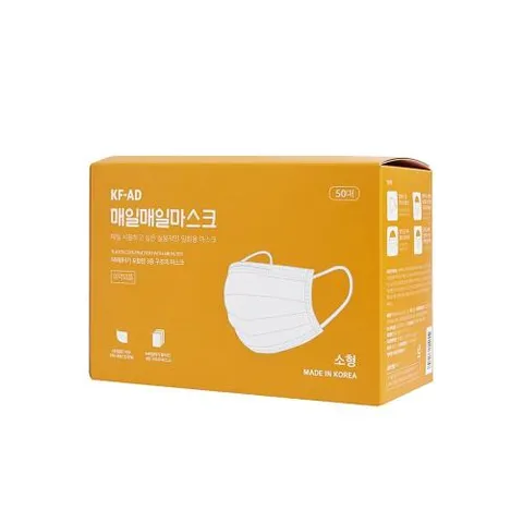 엠씨 비말차단용마스크 매일매일 KF-AD  소형 50개 1세트 8611547