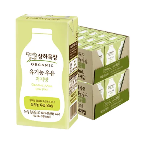 [매일] 상하목장 유기농 저지방우유 200ml 48팩