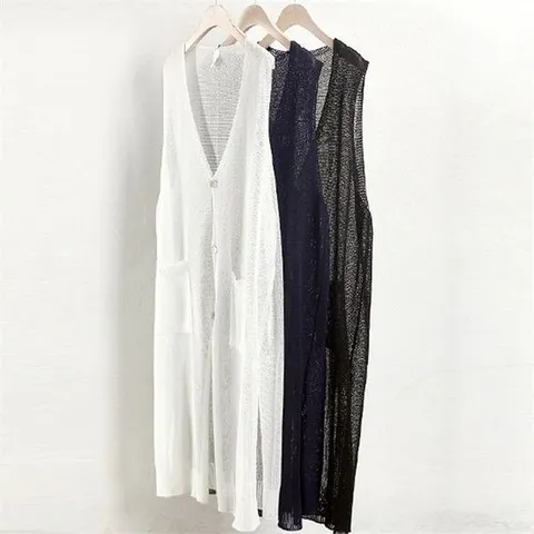 [하프클럽/시드마켓]썸머 니트 롱조끼 2050321S 빅사이즈 여성