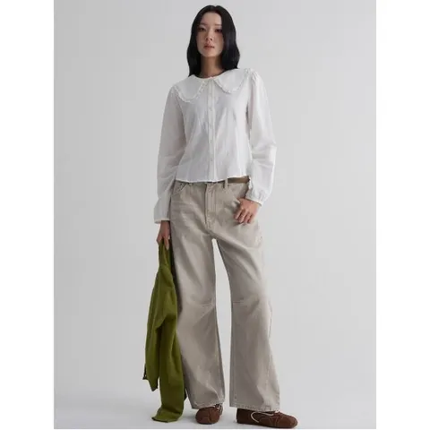 빅칼라 블라우스 - 화이트 (165964DY21)